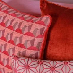 Carrè Cushion In Geometric Relief Jacquard Fabric #1