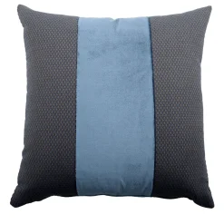 Carrè Degradè Band Cushion in jacquard fabric and silk velvet