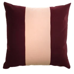 Carrè Degradè Cotton Velvet Band Square Cushion