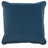 Carrè Peacock Blue Cotton Velvet Cushion
