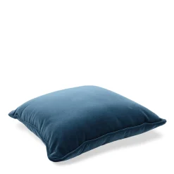 Carrè Peacock Blue Cotton Velvet Cushion