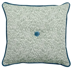 Carrè Square Green Filigrana Comete Jacquard Cushion
