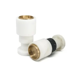 Carrara Marble and Brass Candleholder by Jacopo Simonetti