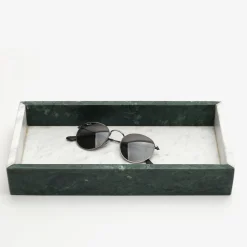 Carrara Marble and Green Marble Tray #2