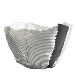 Cartoccio White Ceramic Bowl with black insert