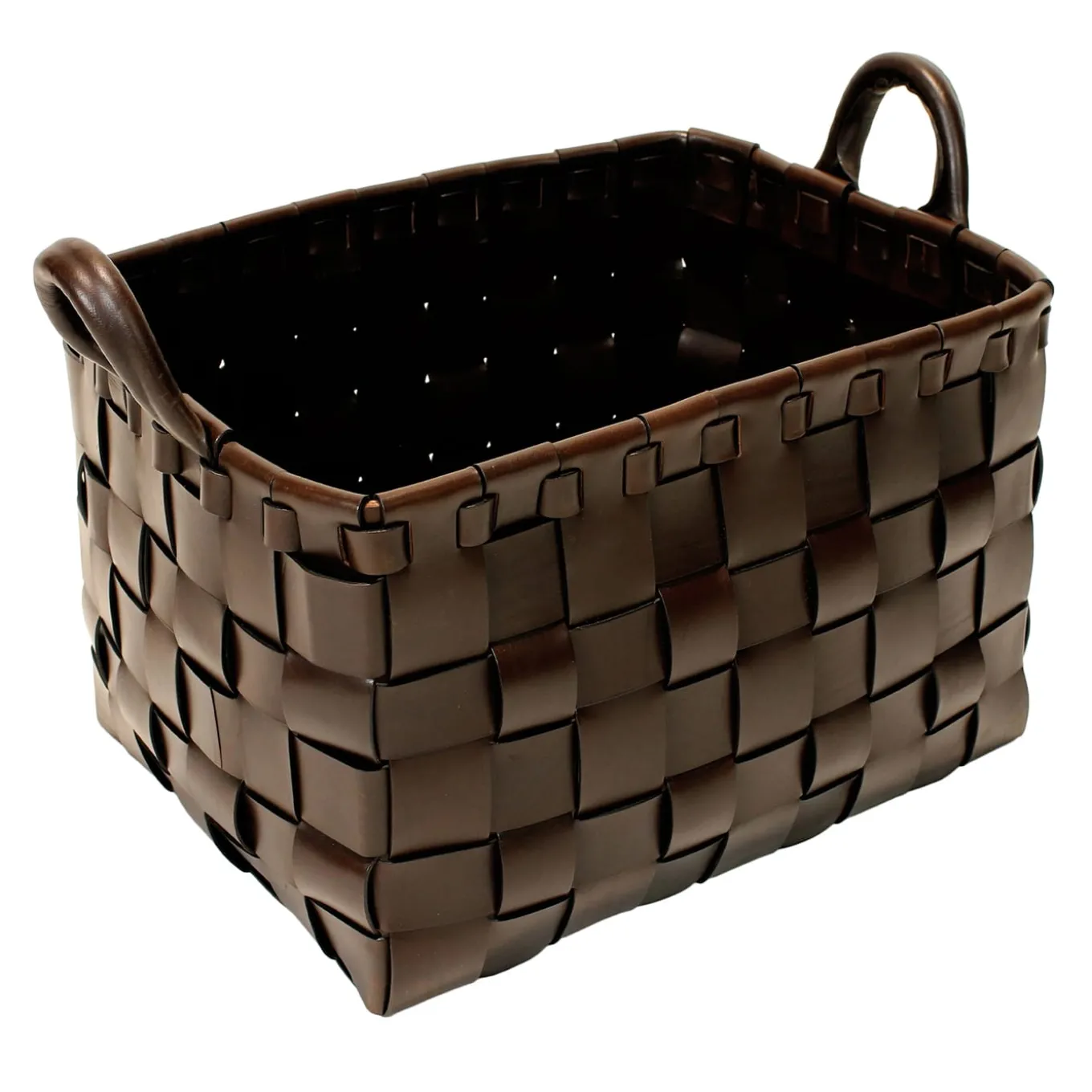 Castagno Large Leather Basket