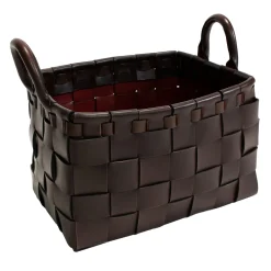 Castagno Medium Leather Basket