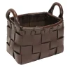 Castagno Small Leather Basket