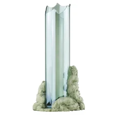 Catharsis Sculptural Sage Glass Vase #1