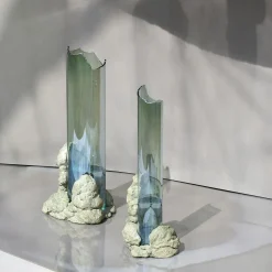 Catharsis Sculptural Sage Glass Vase #1