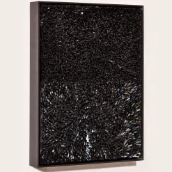 Cattedrale n112 Black Glass Decorative Panel