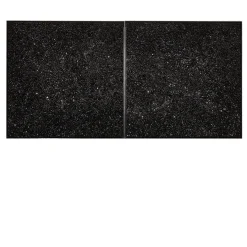 Cattedrale n110 n111 Set of 2 Black Glass Decorative Panels