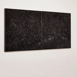 Cattedrale n110 n111 Set of 2 Black Glass Decorative Panels