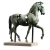 Cavallo Leonardo Frammento Bronze Sculpture