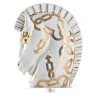 Cavallo White and Gold Sculpture