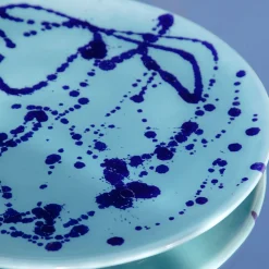 Celeste and Blue Ceramic Decorative Plate