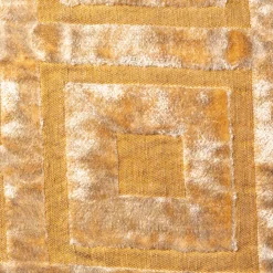 Celidonia Square Golden Jacquard Velvet Cushion