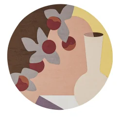 Cezanne Round Concrete Painting