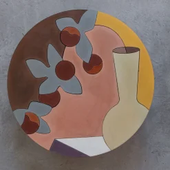 Cezanne Round Concrete Painting