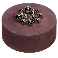 Champagne Sphérades Burgundy Large Round Box