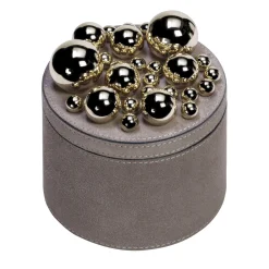 Champagne Sphérades Taupe Small Round Box