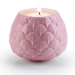 CHARLOTTE PEACOCK CANDLE COVER - PINK