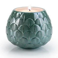 CHARLOTTE PEACOCK CANDLE COVER - GREEN