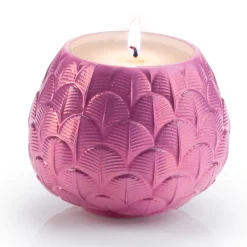 CHARLOTTE PEACOCK CANDLE COVER - FUCHSIA