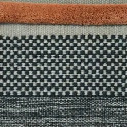 Checkers Caramel and Black Rug