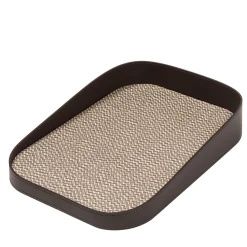 Chevron Brown Rectangular Large Valet Tray