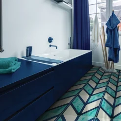 Chi Square Blue & Turquoise Tile
