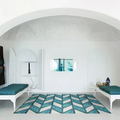 Chi Square Green & White Tile