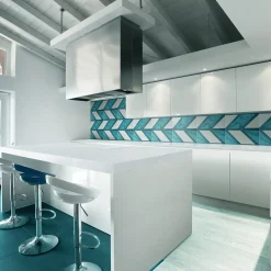 Chi Square Green & White Tile