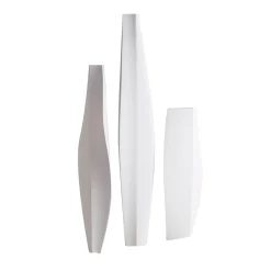 Chiaroscuro Matt White Clay Vases