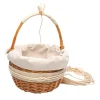 Chic Neapolitan-Style Cream Wicker Basket