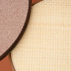 Circle 005 Round Beige Acoustic Panel by Giovanni Crosera