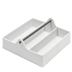 Circuit Low White Basket with 3 Dividers