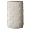City Polka-Dotted White Ceramic Vase