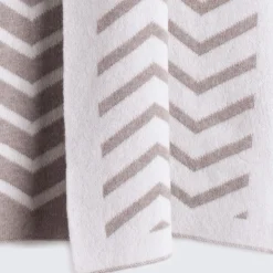 Clara White and Dove Gray Blanket