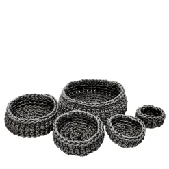 Classico Set of 5 Grey Baskets by Rosanna Contadini