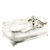 Classic-Style Rectangular Footed Silver Centerpiece Bowl