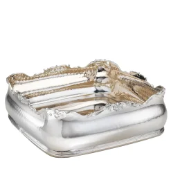 Classic-Style Squared Silver Centerpiece Bowl