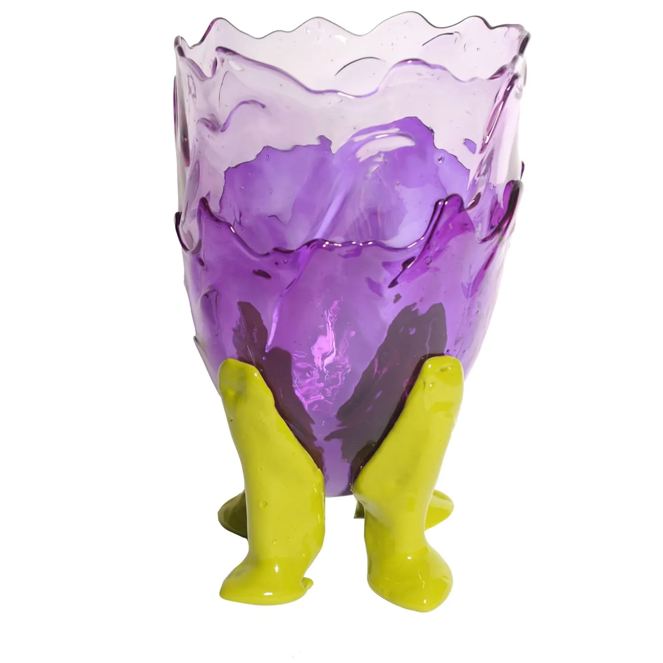 Clear Extracolor L Vase By Gaetano Pesce