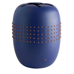 Code Blue Ceramic Vase with Red Dots By Arik Levy