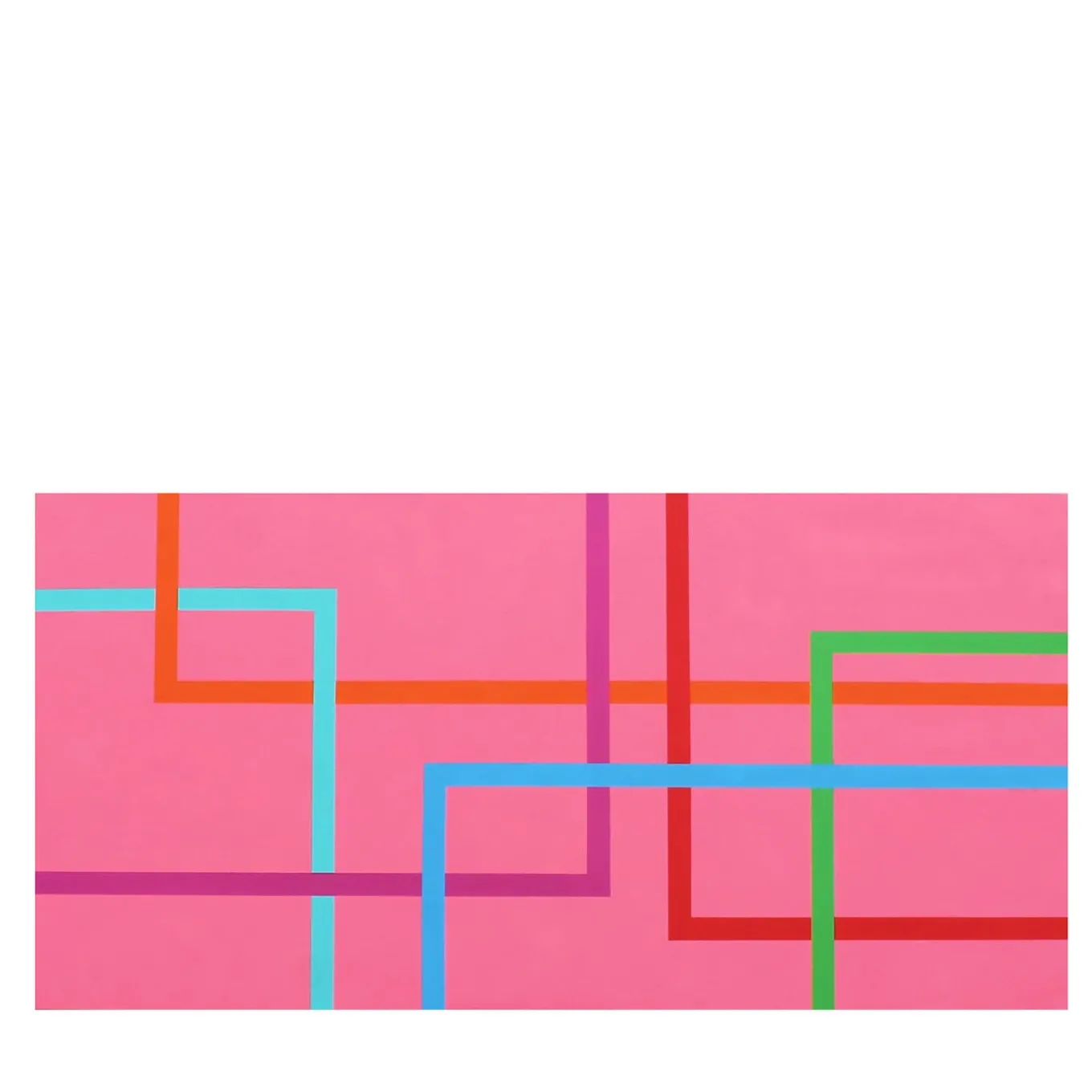 Color Spaces In Fondo è Rosa Acrylic Painting on Canvas