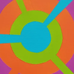 Color Spaces Mandala Polychrome Acrylic Painting on Canvas