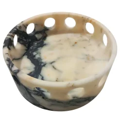 Colosseum satin Paonazzo marble centrepiece