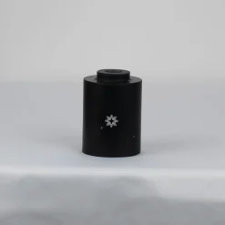 Com Cylindrical Black Marble Candle Holder