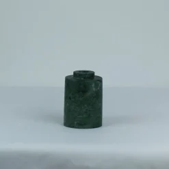 Com Cylindrical Green Guatemala Marble Candler Holder