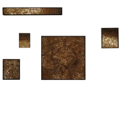 Composizone n1 Set of 5 Gold Glass Decorative Panels